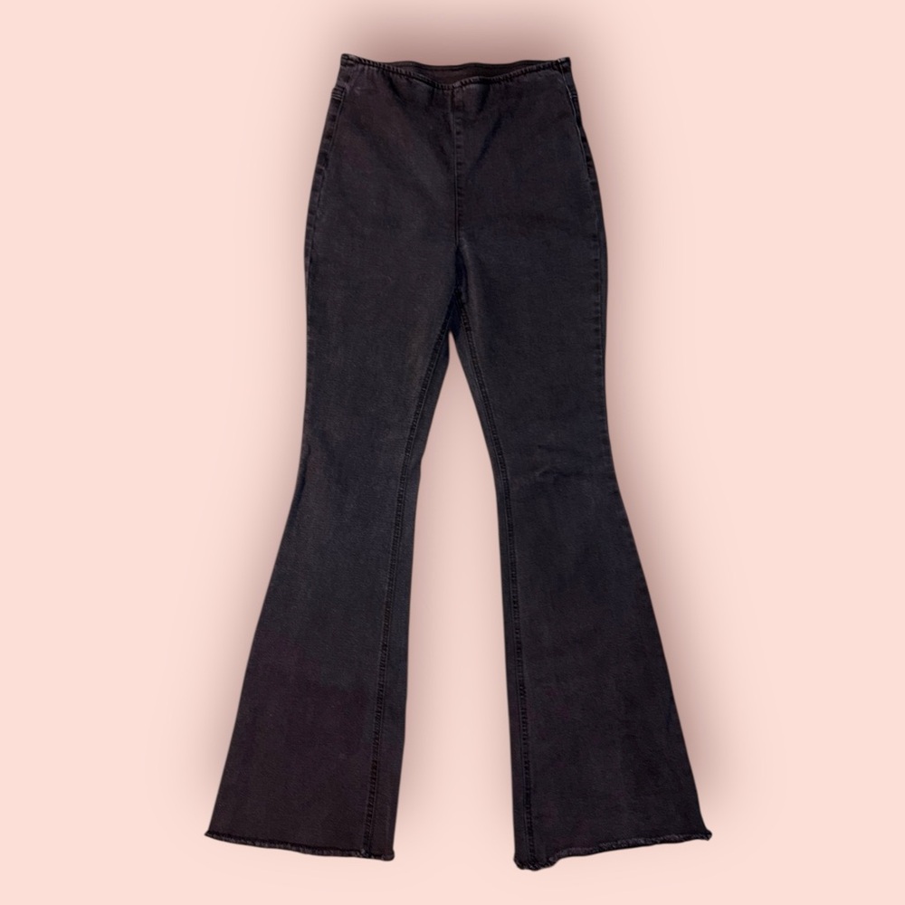 Knox Rose Black High Rise Flare Jeans